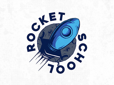 Rocket School apparell branding clothing design handdraw illustration logo tshirt tshirt design