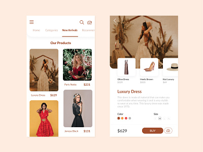 Fashion App Design - UI Design app design flat ui ui ux ui design uidesign uiux ux web