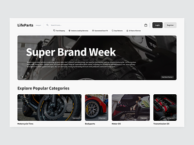 LifeParts. - e-Commerce Web Design for Online Store