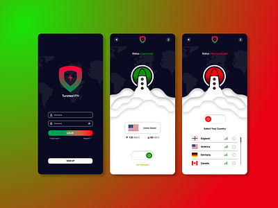 Turatea VPN - Virtual Private Network Mobile App design graphic design ui vpn