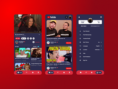 Redesign Youtube app design graphic design mobile app social media ui
