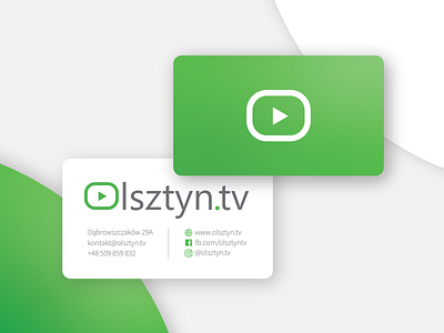 Olsztyn.tv Business Card branding logo