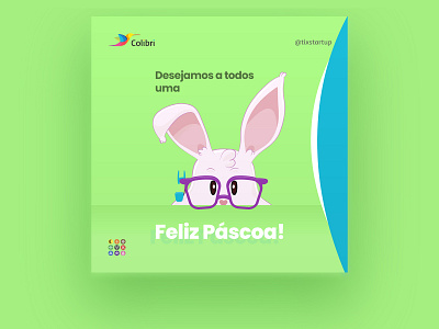 Happy Easter! bunny coelho colibri design design gráfico easter feed graphic design illustration ilustracao ilustração instagram mascot pascoa post páscoa rabbit redes sociais social media tix