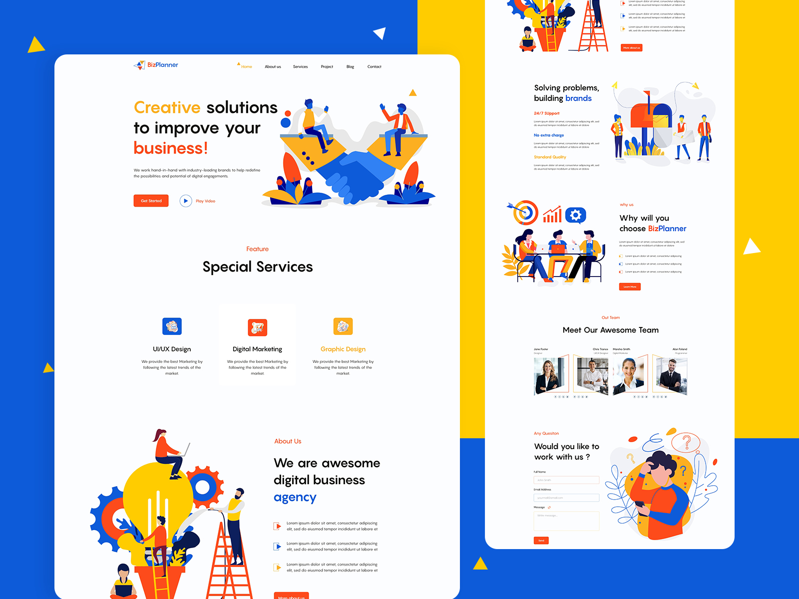 Biz Planner Saas Agency Website By Rakib Kowshar On Dribbble