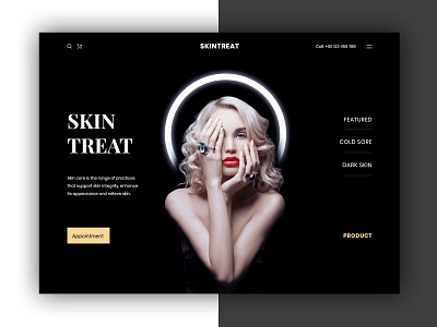 Skin Treat website concept clean landing minimal ui ux web website