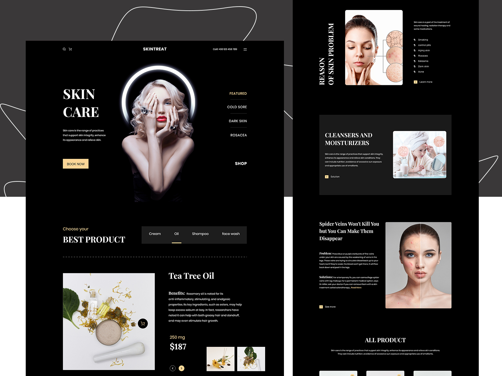 Skin Care Website UI By Rakib Kowshar On Dribbble