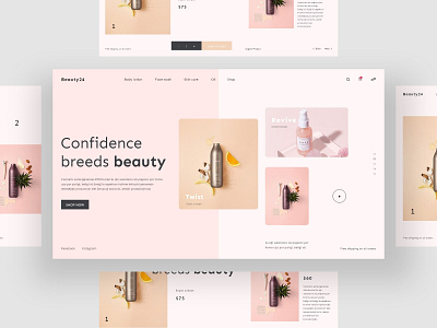 Beauty Product | Cosmetic website concept beauty card card design clean cosmetic dashboad ecommerce product store website