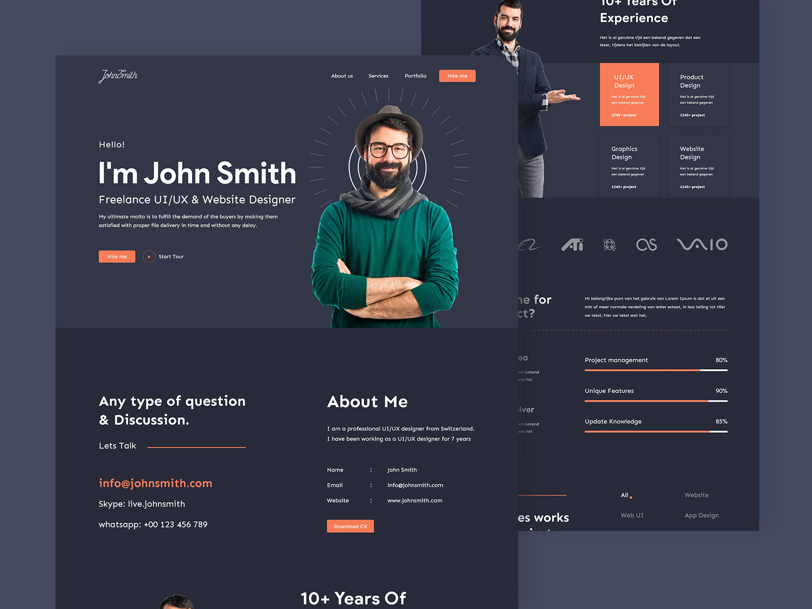 Portfolio Personal Website by Rakib Kowshar on Dribbble