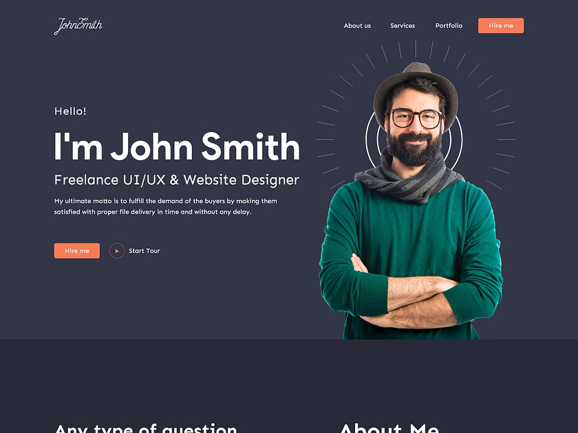 Portfolio Personal Website By Rakib Kowshar On Dribbble