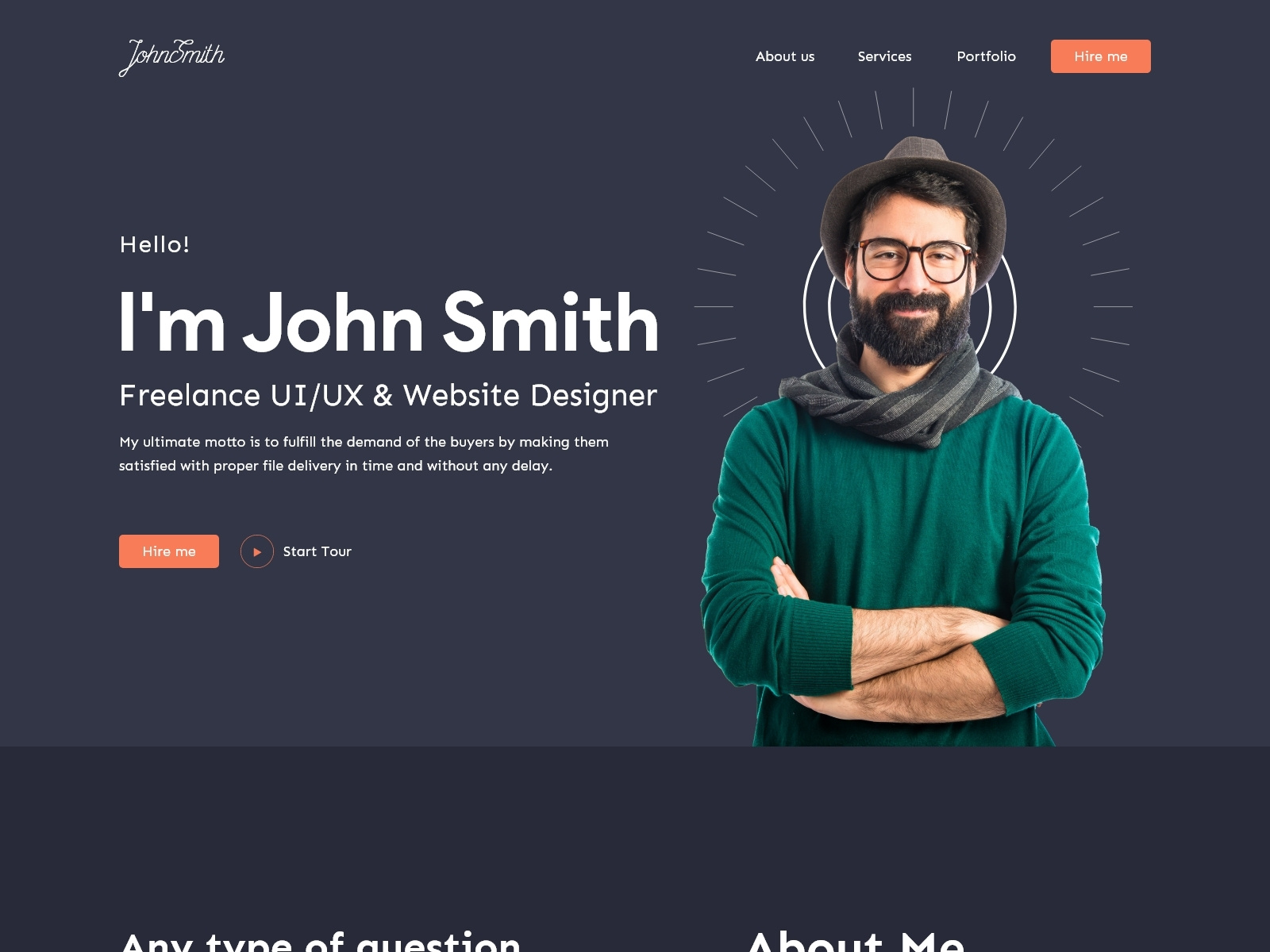 Portfolio Personal Website by Rakib Kowshar on Dribbble