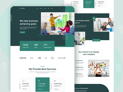 Digital agency landing page 2020 trend agency business website corporate dailyui digital agency digital agency landing page home page landingpage website