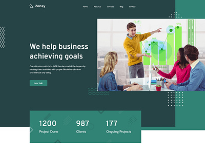 Digital agency landing page by Rakib Kowshar on Dribbble