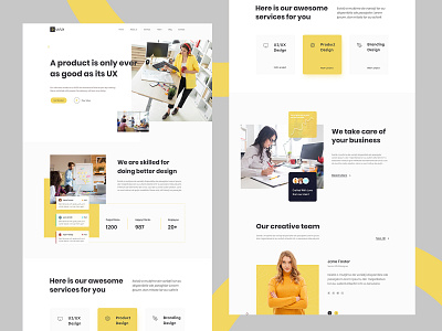 UI-UX agency website 2020 trend design design agency digital agency landing page studio ui ux website