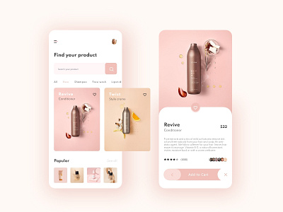 Ladies product app app beauty beauty app brand branding cosmetic ecommerce product product app shampoo ui ux