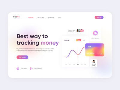 Banking Website 2020 new trend bank app bank landing page bank website banking clean color colorful creative finance finance app finance landing page finance website financial gradiant ui ux wallet wallet website web ui