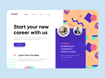 Learning landing page