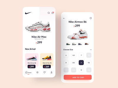 Shoes Shop eCommerce App 2020 trend cart e commerce ecommerce mobile app fashion nike online shop online store puma shoes shop shopping app store app ui ux