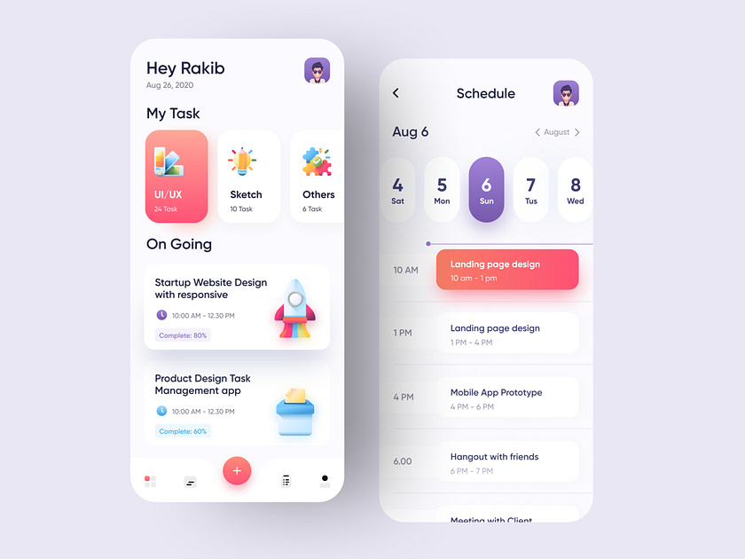 Task Management App by Rakib Kowshar for UnoPie Design on Dribbble