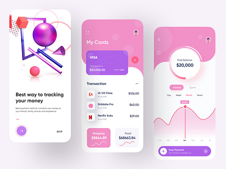 Finance App | Mobile Bank by Rakib Kowshar for UnoPie Design on Dribbble