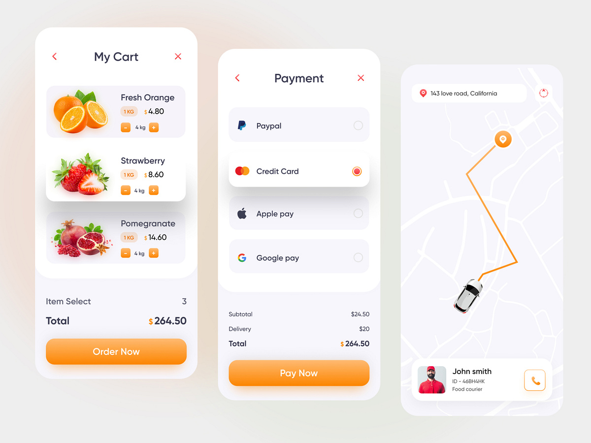 Grocery Delivery Mobile App (v2) by Rakib Kowshar for UnoPie Design on ...