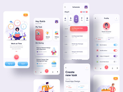 Task Management App (full) 2020 trend app design app ui ios app design management management app minimal mobile design product design reminder reminder app task app task list task management app task manager to do list todo app todo list ui ux