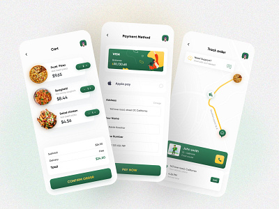 Food App Design 2020 trend 2020 ui trends app design app ui cart food and drink food app food delivery food delivery app food design groceries grocery app grocery store ios app design minimal online shop payment shopping app tracking app user experience