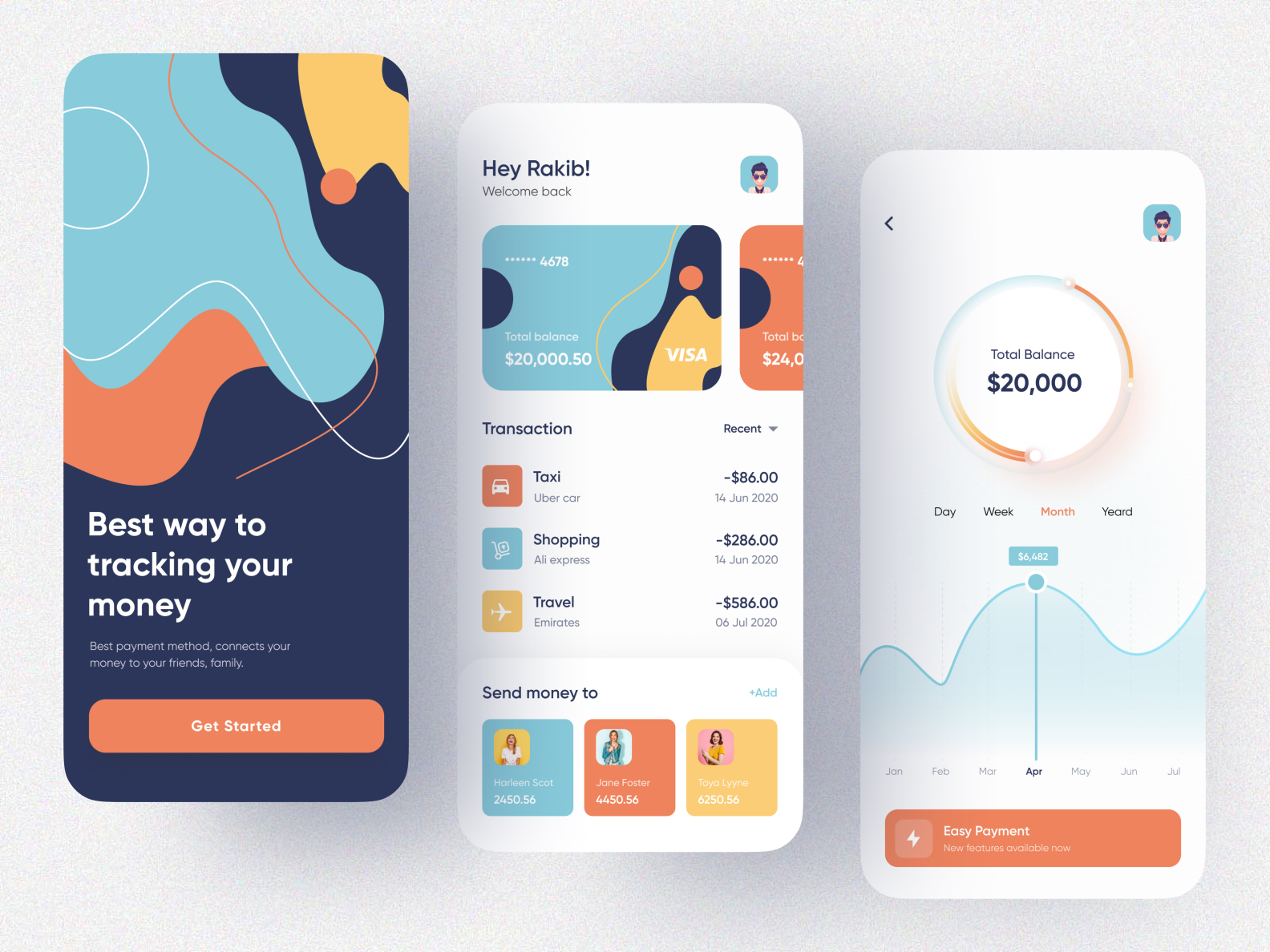 Wallet App Design by Rakib Kowshar for UnoPie Design on Dribbble