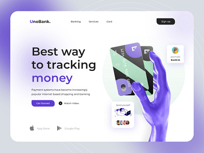 Banking Website Design | Online Bank bank app bank landing page bank website banking color finance finance app finance landing page finance website finanian gradient ui ux wallet wallet website web ui