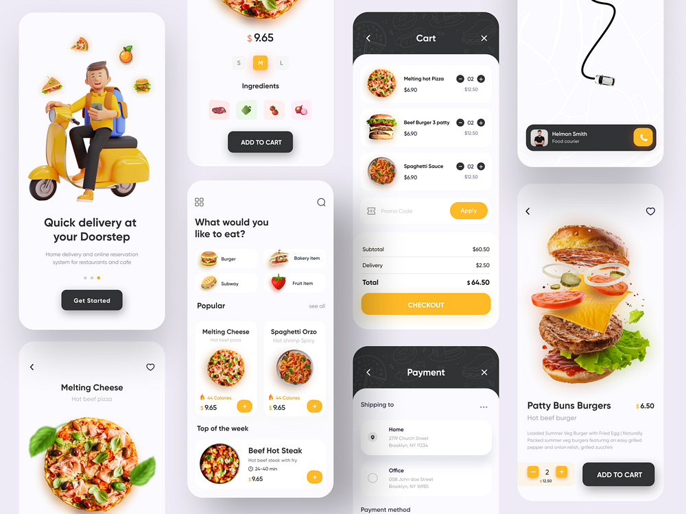 FoodFair - Food App (full) by Rakib Kowshar on Dribbble