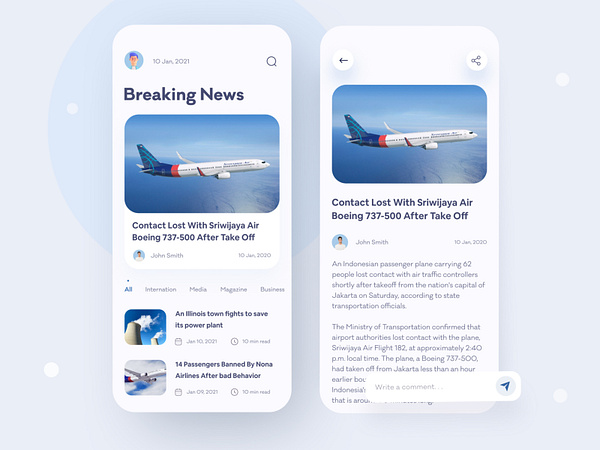 News App UI designs, themes, templates and downloadable graphic ...