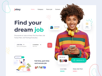 Jobsy -  Job Finder Website Design