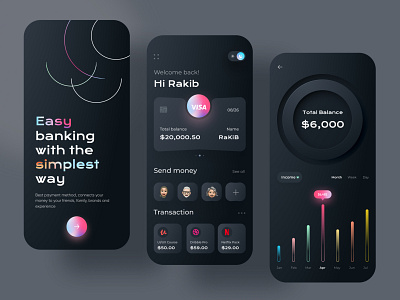 Banking App Design 2021 trend app design bank app banking banking app finance finance app financial ios app design mobile banking money app money transfer online banking ui ux wallet wallet app