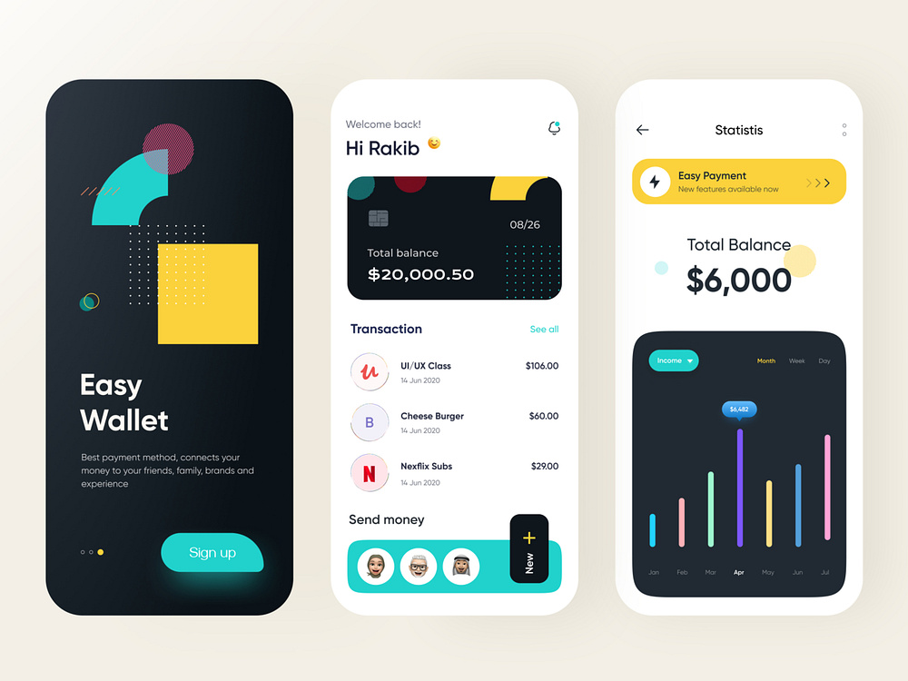 Wallet App Design by Rakib Kowshar for ZOMO on Dribbble