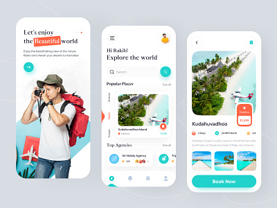 Travel Mobile App Design 2021 trend app design booking app clean flight booking hotel booking minimal mobile app design tour app travel travel agency travel app traveling trip trip planner ui design uiux user interface zomo