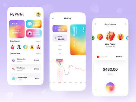 Finance Mobile App Design by Rakib Kowshar for ZOMO on Dribbble