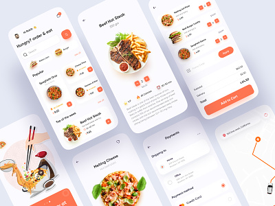 Food Delivery App Design (full) by Rakib Kowshar on Dribbble