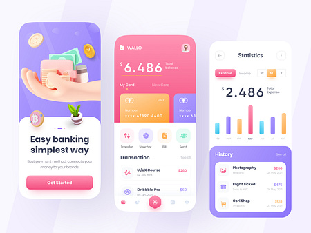 Wallet App Design by Rakib Kowshar on Dribbble