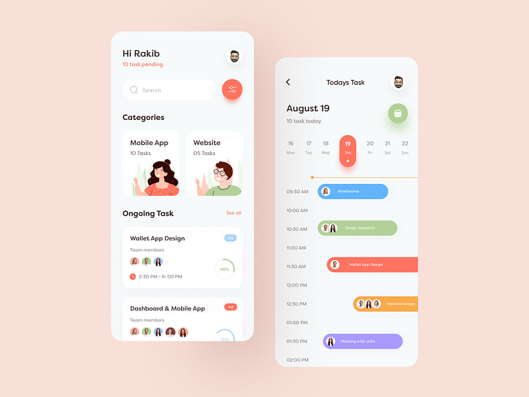 Task Management App by Rakib Kowshar for Orizon: UI/UX Design Agency on ...