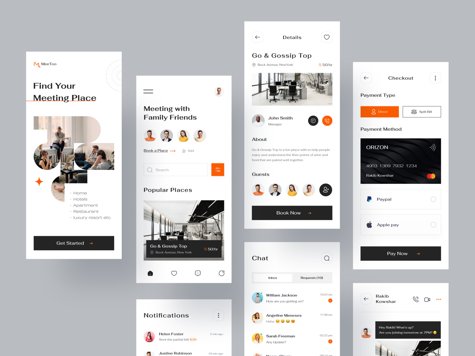 Booking App Design by Rakib Kowshar for Orizon UI/UX Design Agency on