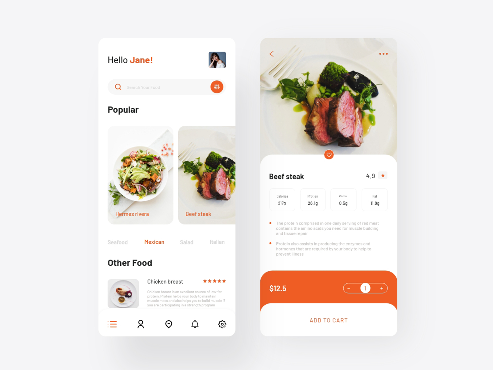 Food Service App by Rakib Kowshar on Dribbble