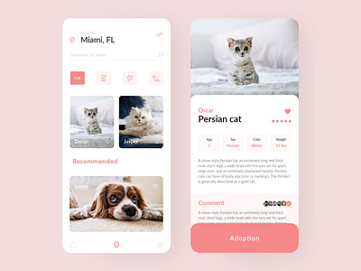Pets Adoption 2019 trend animal design ecommerce pet pet care shop stores ui ux