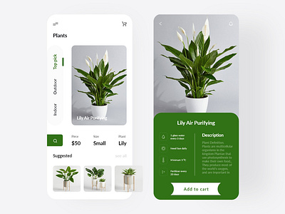 Plant Shop App UI 2019 trend design plant shop ui ux