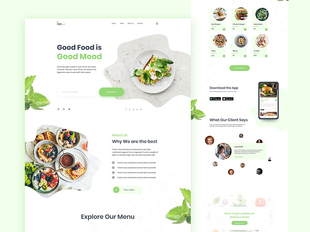 Restaurant Landing Concept by Rakib Kowshar on Dribbble