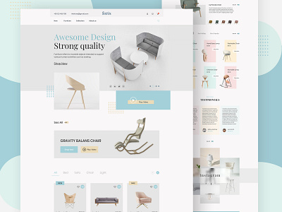 Furniture e-Commerce Website | Landing Page ecommerce furniture furniture landing page furniture store furniture website furnitureecommerce furniturewebsite home decor interior interior design landing page ui design kit ui designer ui designs web design website