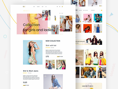 Fashion Website | Clothing shop landing page e commerce ecommerce fashion brand fashion ecommerce fashion shop homepage landing landing page shop shopping store ui ux web website