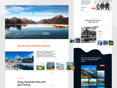 Travel Landing page 2020 trend clean creative destination holiday landing page tour travel traveling ui ux website website design