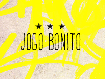 Jogo Bonito logo football grunge logo paper soccer