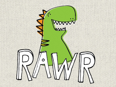 Rawr Print dinosaur kids