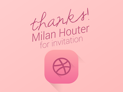 Thank you for the invitation dribbble first invite