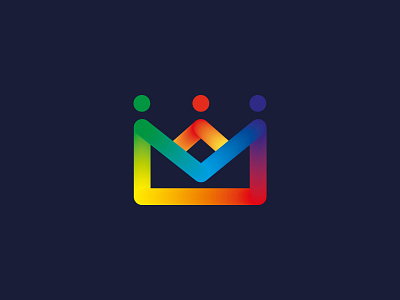 Colorful Crown alperyildiz alpryldz colorful design gradient icon illustration logo